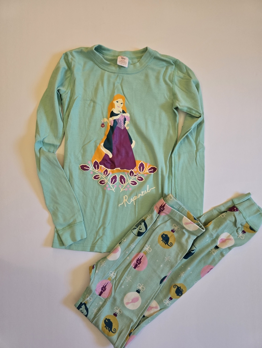 Hanna Andersson Girls Sz 150 (12) Rapunzel Christmas Ornament Long Johns